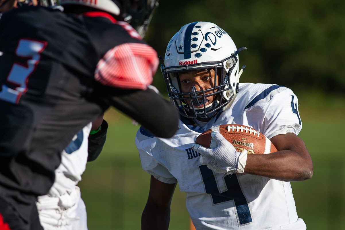 Nasir Youngblood scored two touchdowns against Hills East. (Darin Reed photo)