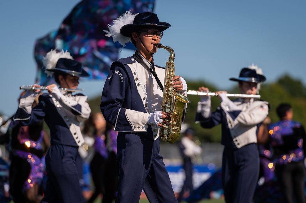 The Blue Devil marching band will be hosting Finley eighth graders on October 18. (Darin Reed photo)