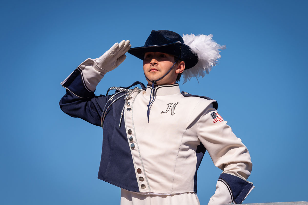 Blue Devil drum major Michael Reed. (Darin Reed photo)