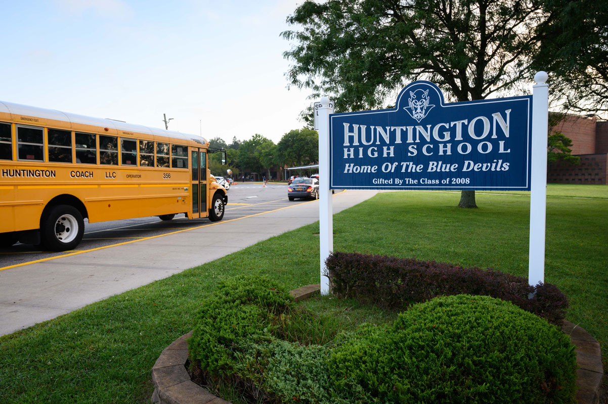 Huntington High School sparkled on opening day of the 2019-20 school year. (Darin Reed photo.)
