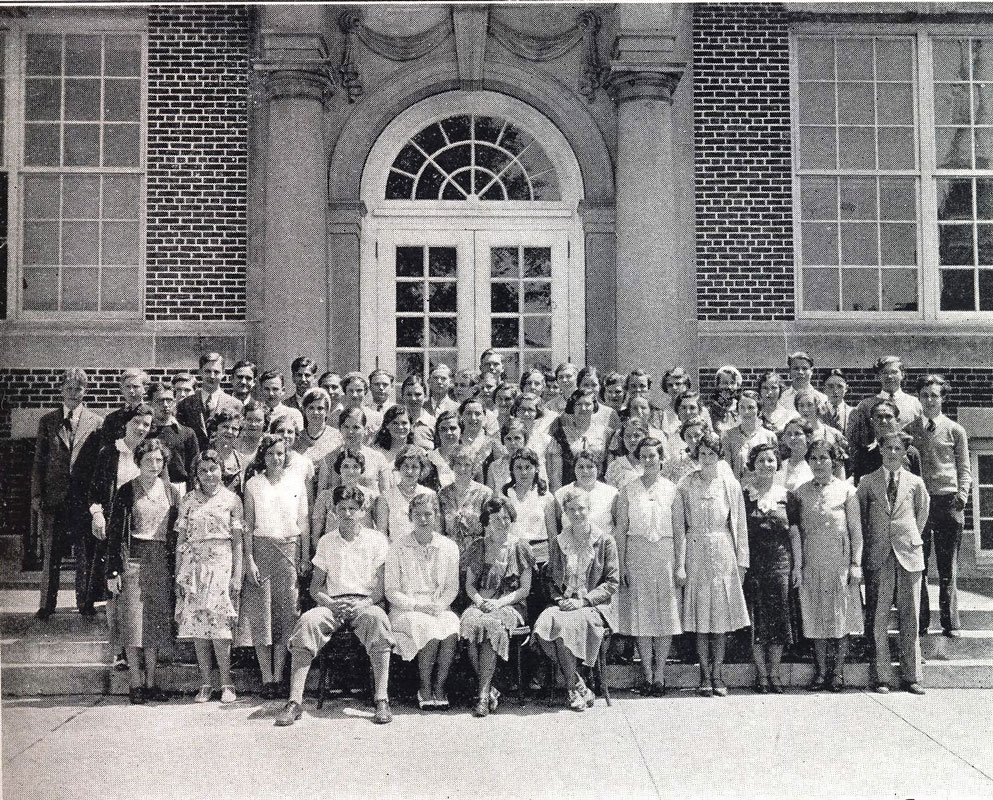Huntington High School's drama club members in 1931.
