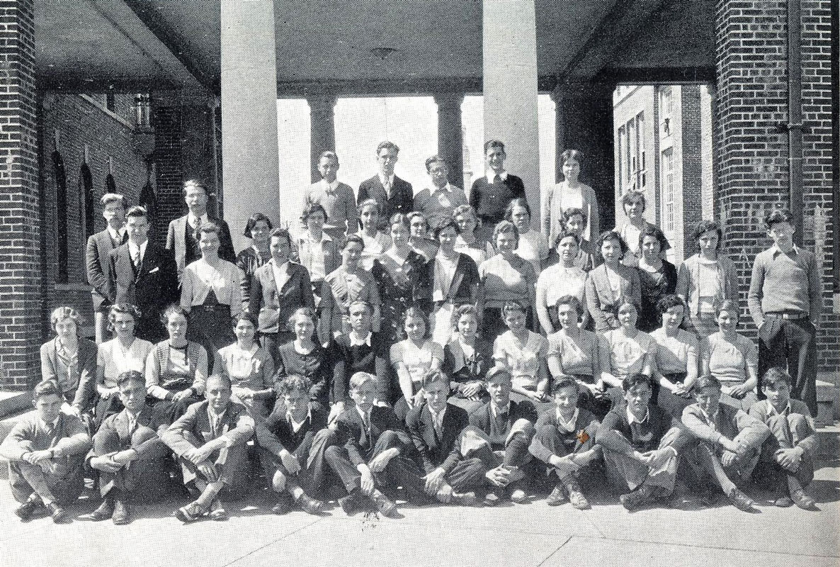 Huntington High School's drama club members in 1932.
