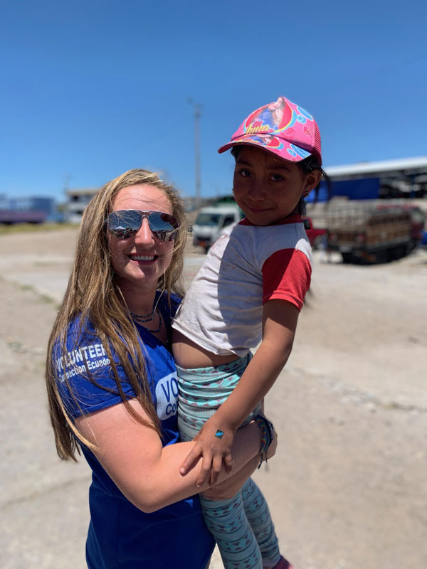 Peyton Kalb had a great time volunteering with children in Ecuador.