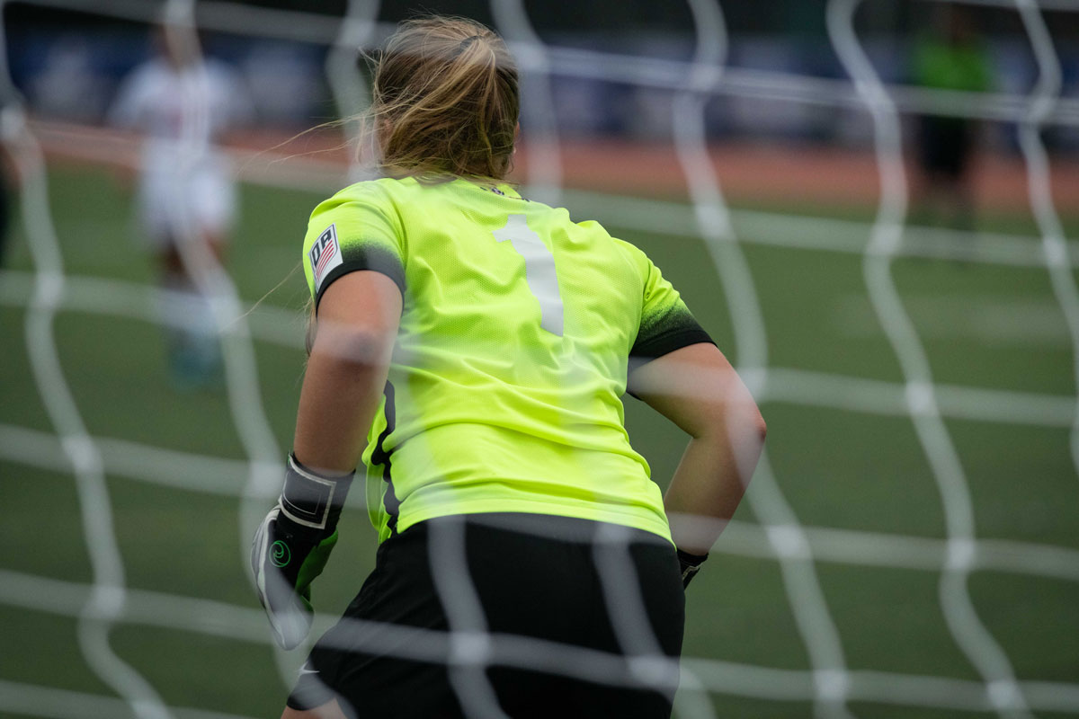 Huntington goalie was once again splendid for the Blue Devils. (Darin Reed photo)