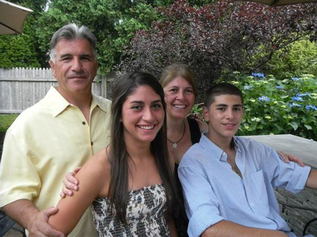 John Bosco with his parents and sister.