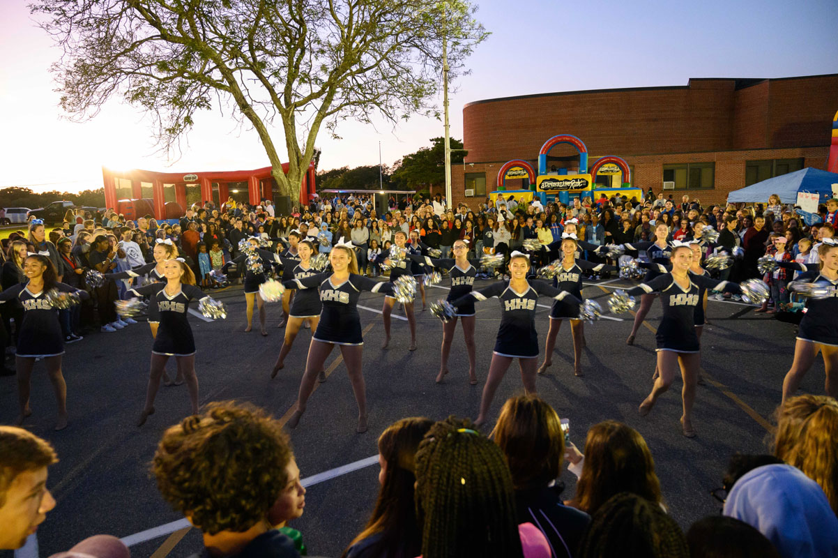 The Huntington Highsteppers performed at the homecoming celebration. (Darin Reed photo.)
