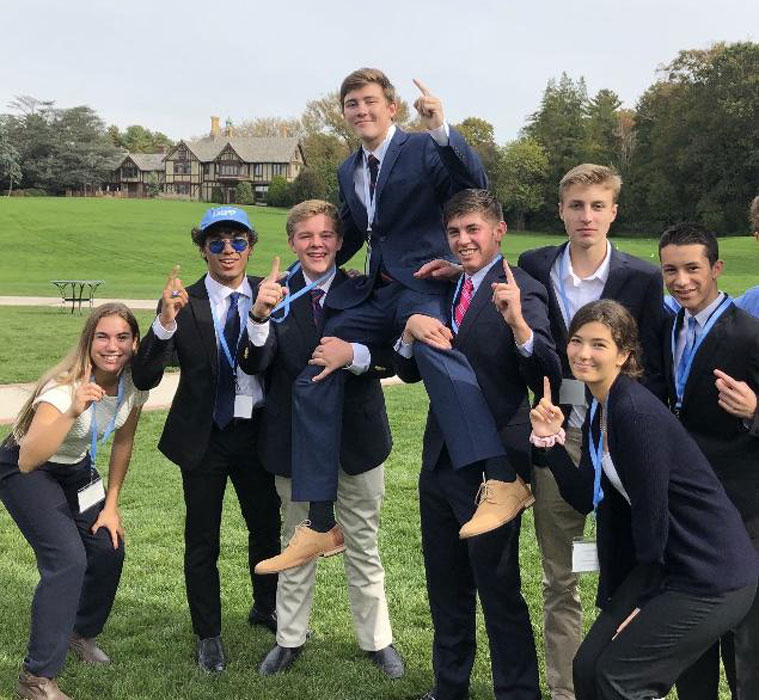 BioSol executives relax after a competition at LIU Post in Brookville.