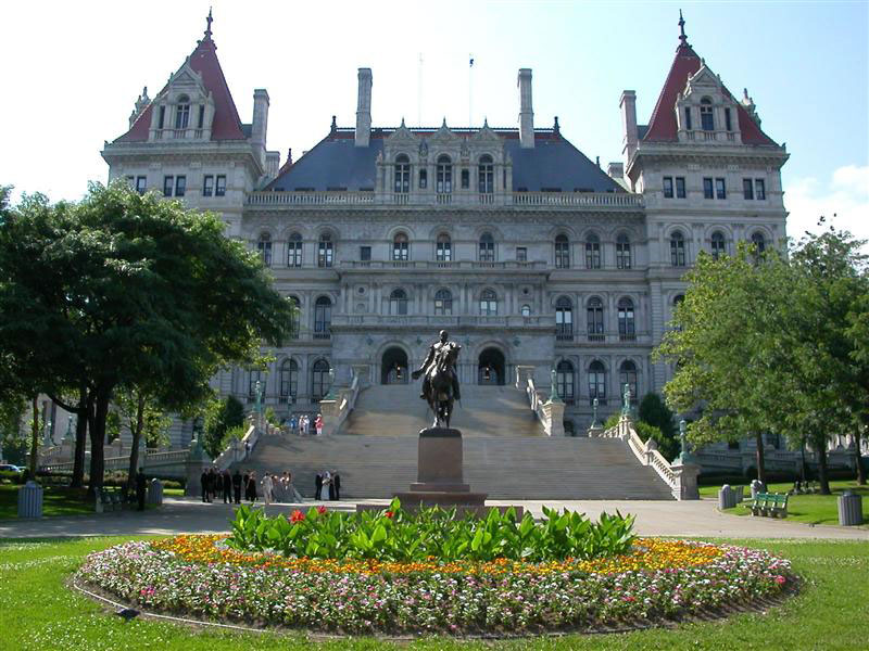 The New York State Capitol building in Albany  