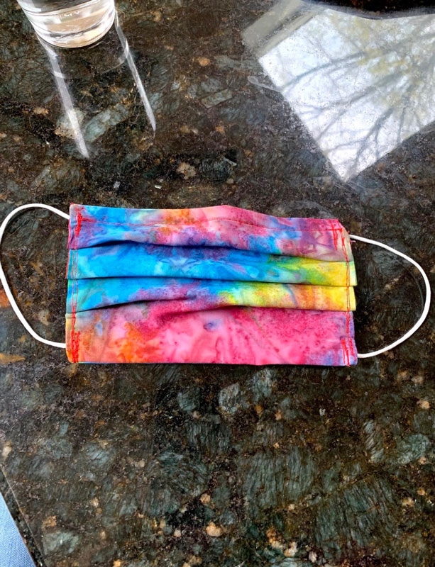 Paige Mangan created this face mask.