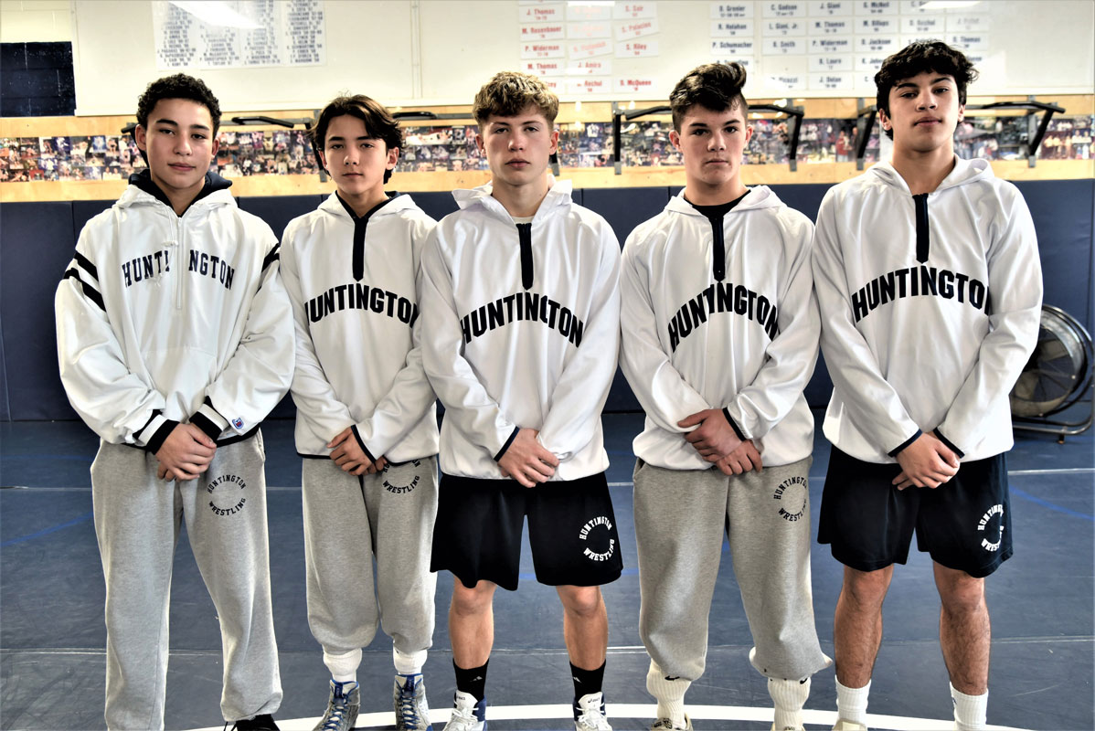 The Huntington wrestling team featured five fabulous eighth graders in 2020 