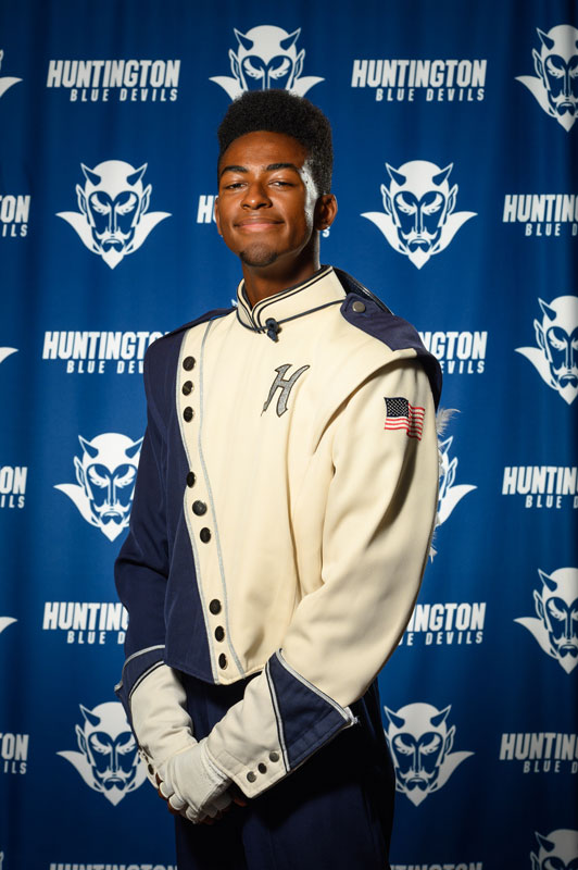  Senior Neil Jean-Baptiste is a longtime member of the marching band. (Darin Reed photo.) 