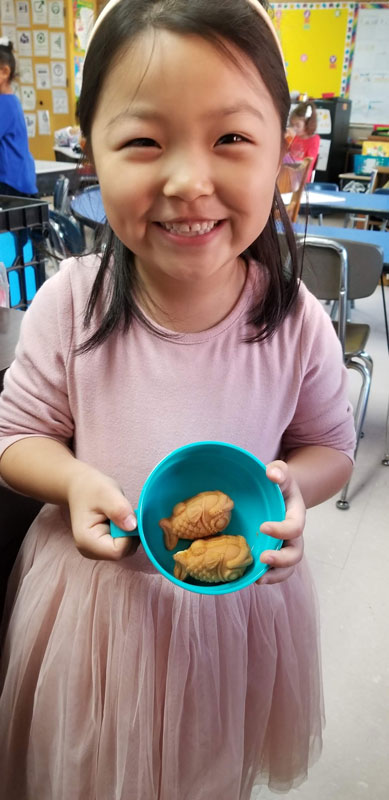 First grader Lindsay Oh was named a Washing Ways Award recipient.
