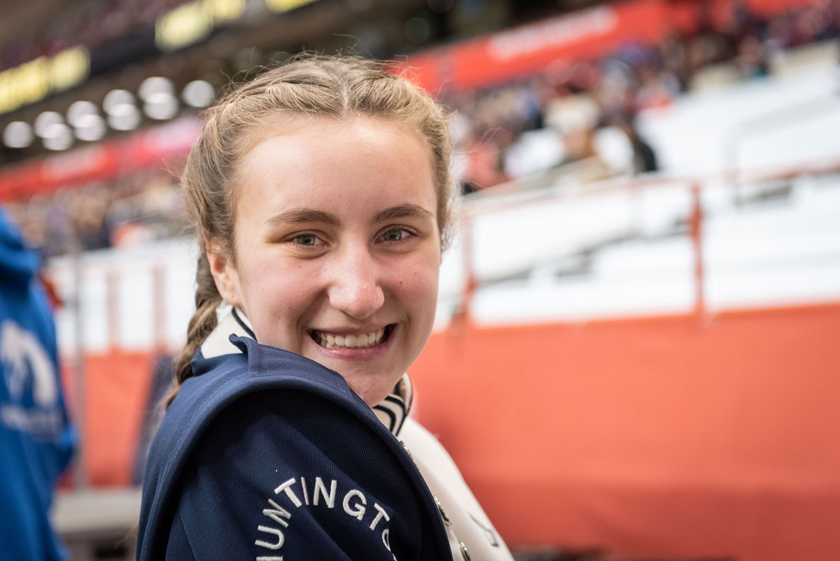 Peyton Kalb is a longtime member of the Blue Devil marching band. (Darin Reed photo.)