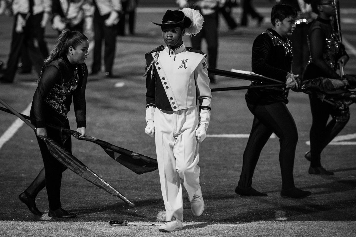 Robert Jean-Gilles has been a Blue Devil marching band leader. (Darin Reed photo.)