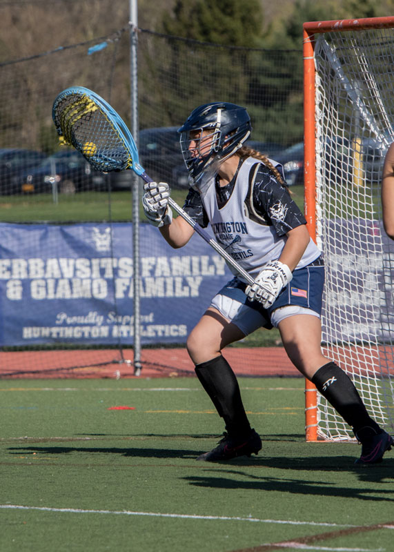 Maya Santa-Maria has been a magnificent goalie for the Blue Devils. (Darin Reed photo.)