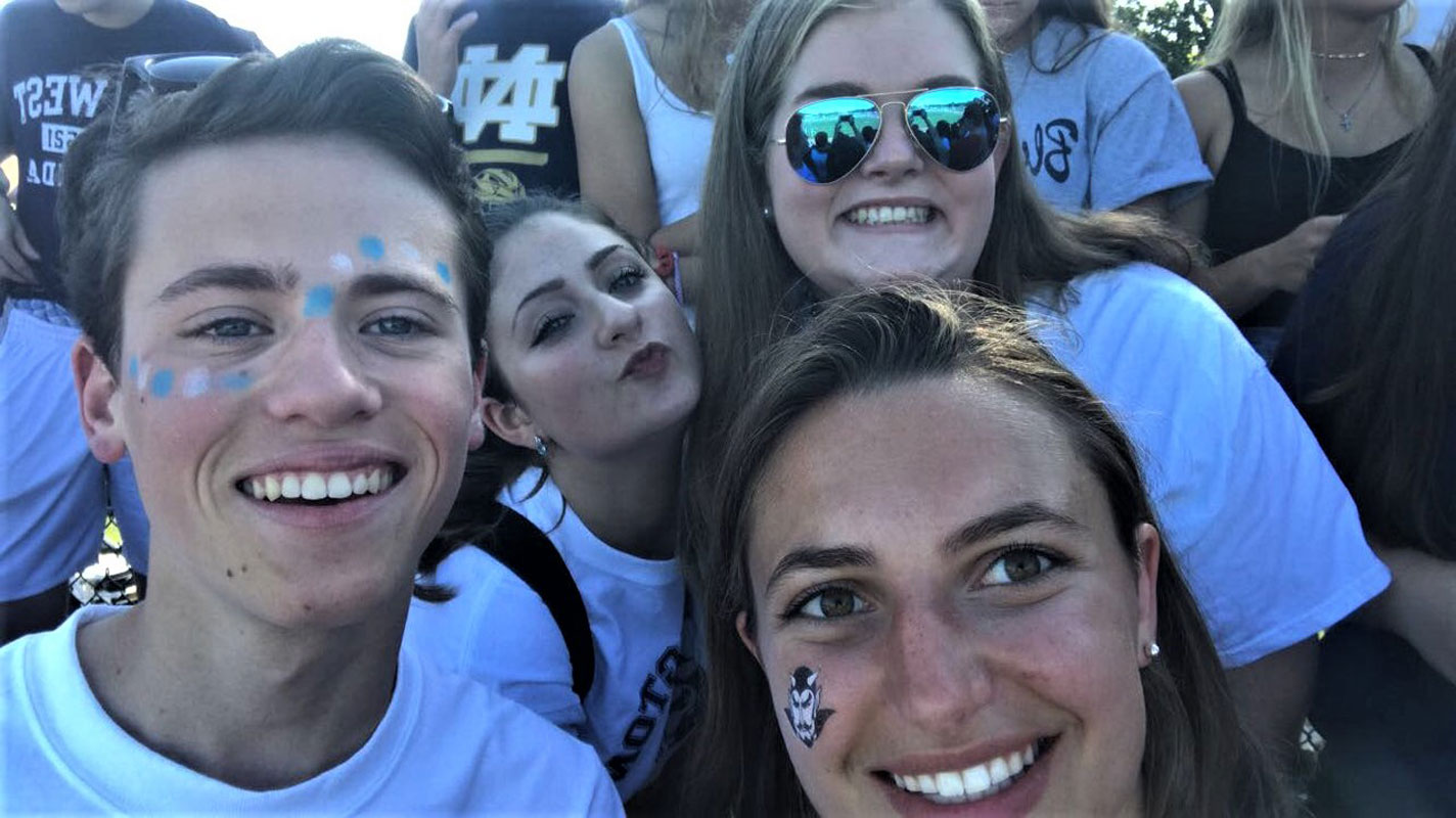 Brooke Biernacki (right) is always ready to have a good time.
