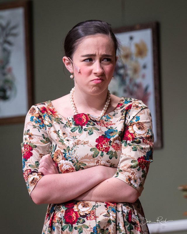 Abby Semelsberger on stage in Harvey last fall. (Darin Reed photo)