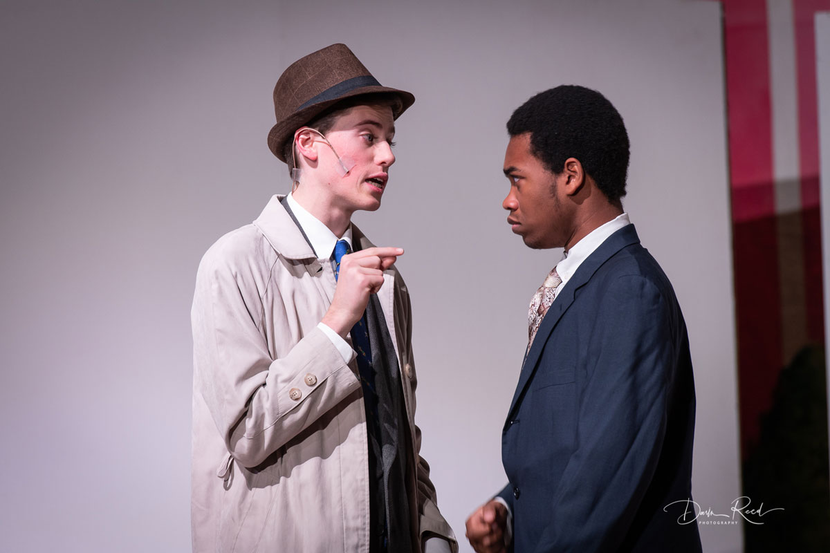 Keenan Lyons (left) has been a remarkable stage performer for the Huntington drama club. (Darin Reed photo.)