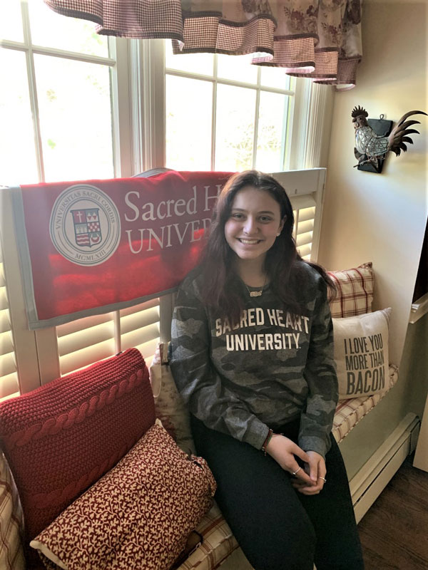 Mia Redick is excited to start classes at Sacred Heart University in Connecticut.