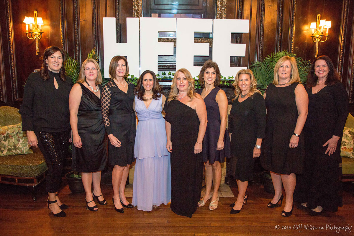 Huntington Foundation officials at this year's fundraising gala. (Cliff Weissman photo.)