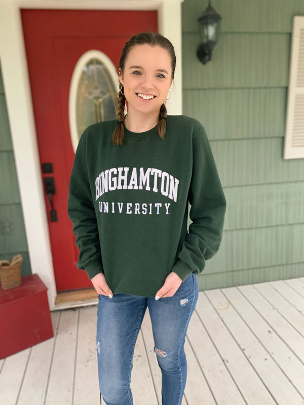 Faith Youngquist moved into her dorm at Binghamton University this week.