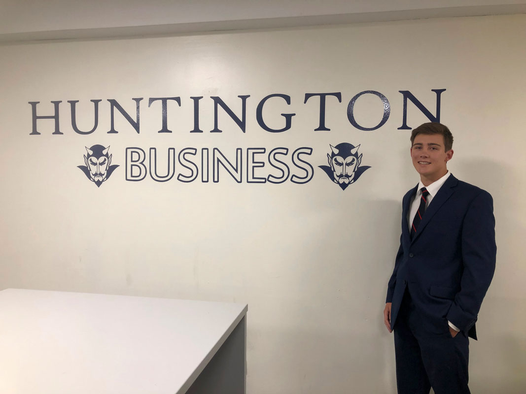 Charles O'Rourke was a standout in the high school's Virtual Enterprise business course. 