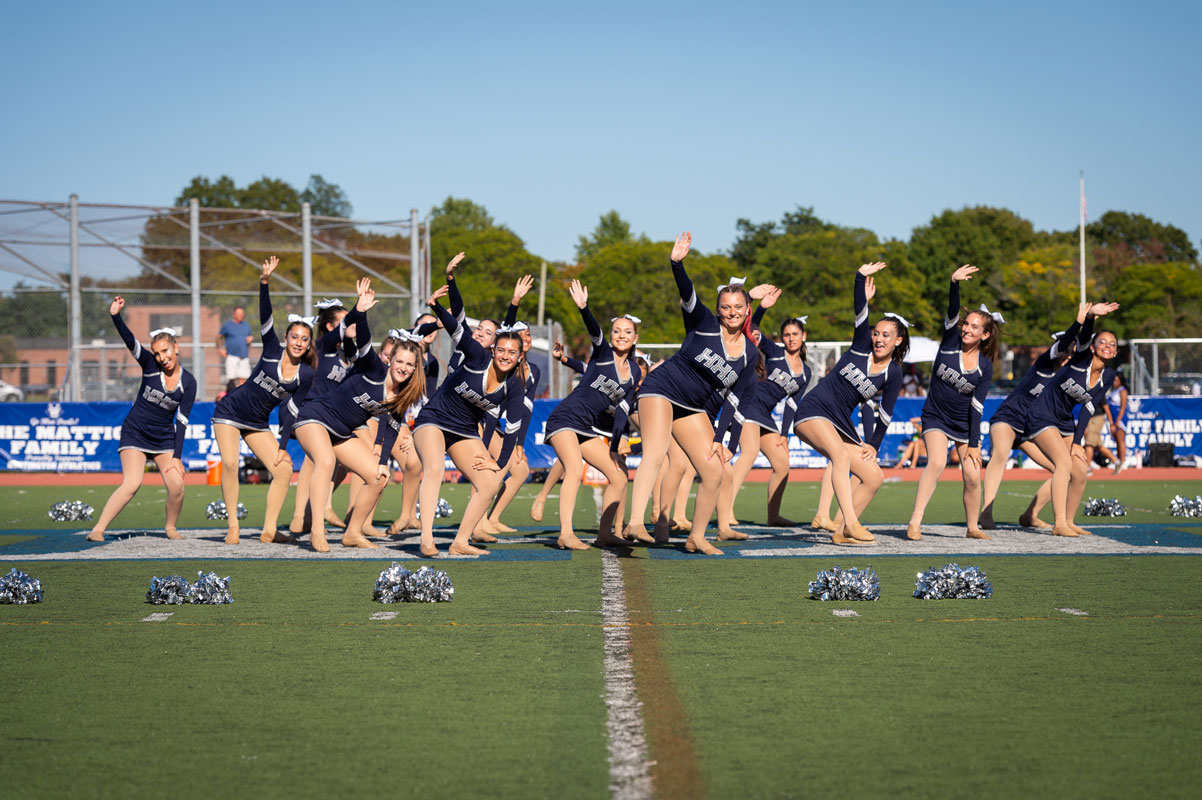 The Huntington Highsteppers during halftime at last fall's Homecoming Day football game. (Darin Reed photo)