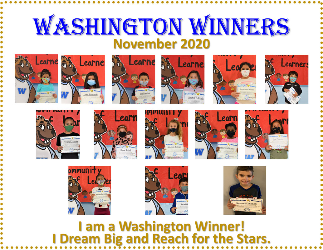 Washington Primary School's November award recipients are a wonderful group of youngsters.