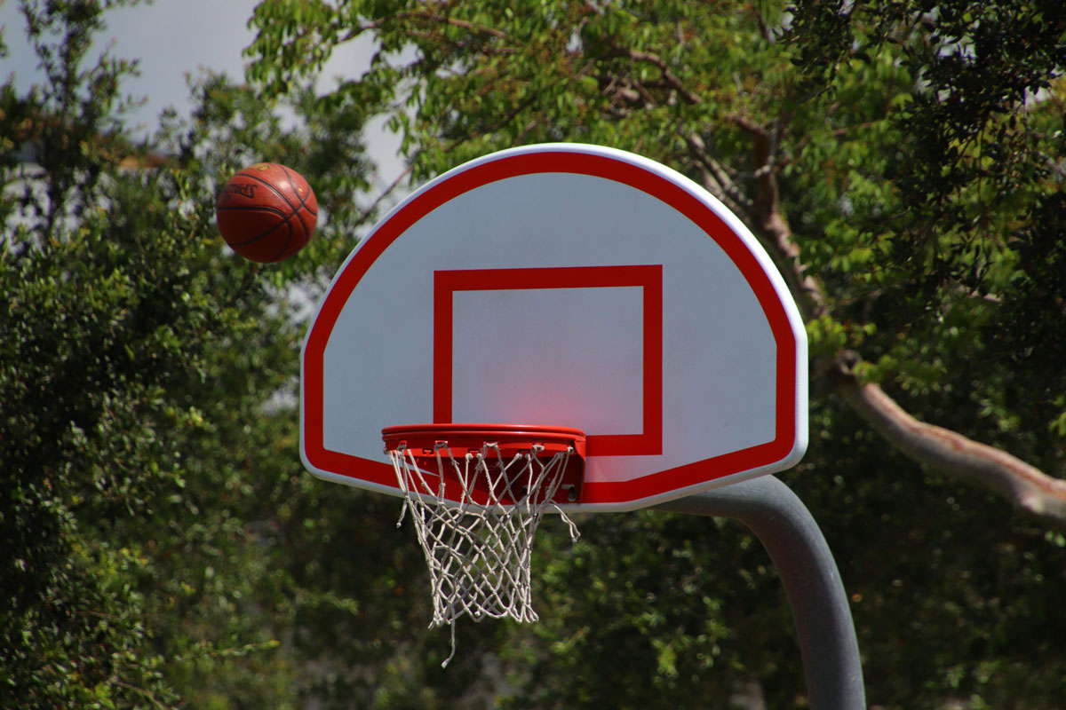 The Blue Devil boys' basketball team has been training outdoors.