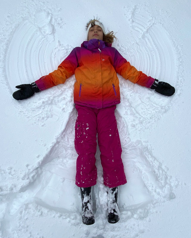 Haileigh Smith snapped this photo of her sister, Cameron, enjoying the new fallen snow.