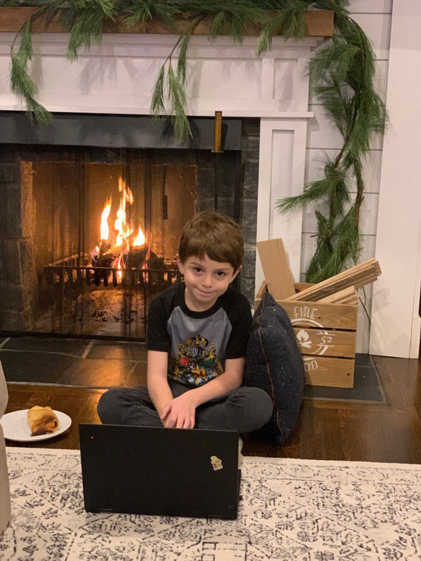 Jefferson logged into the winter read-aloud program last Friday night. 
