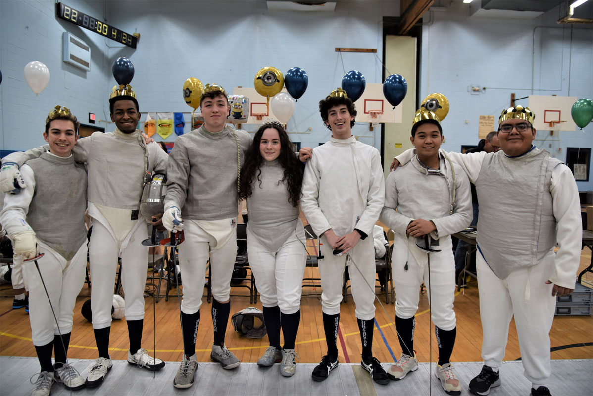 The Blue Devil fencing program honored its seniors this week (2.)