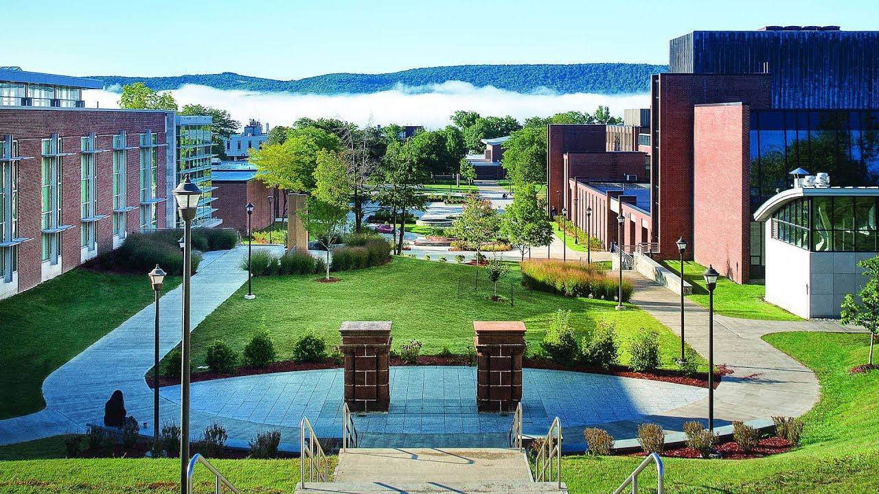 SUNY Oneonta is about 200 miles from Huntington 