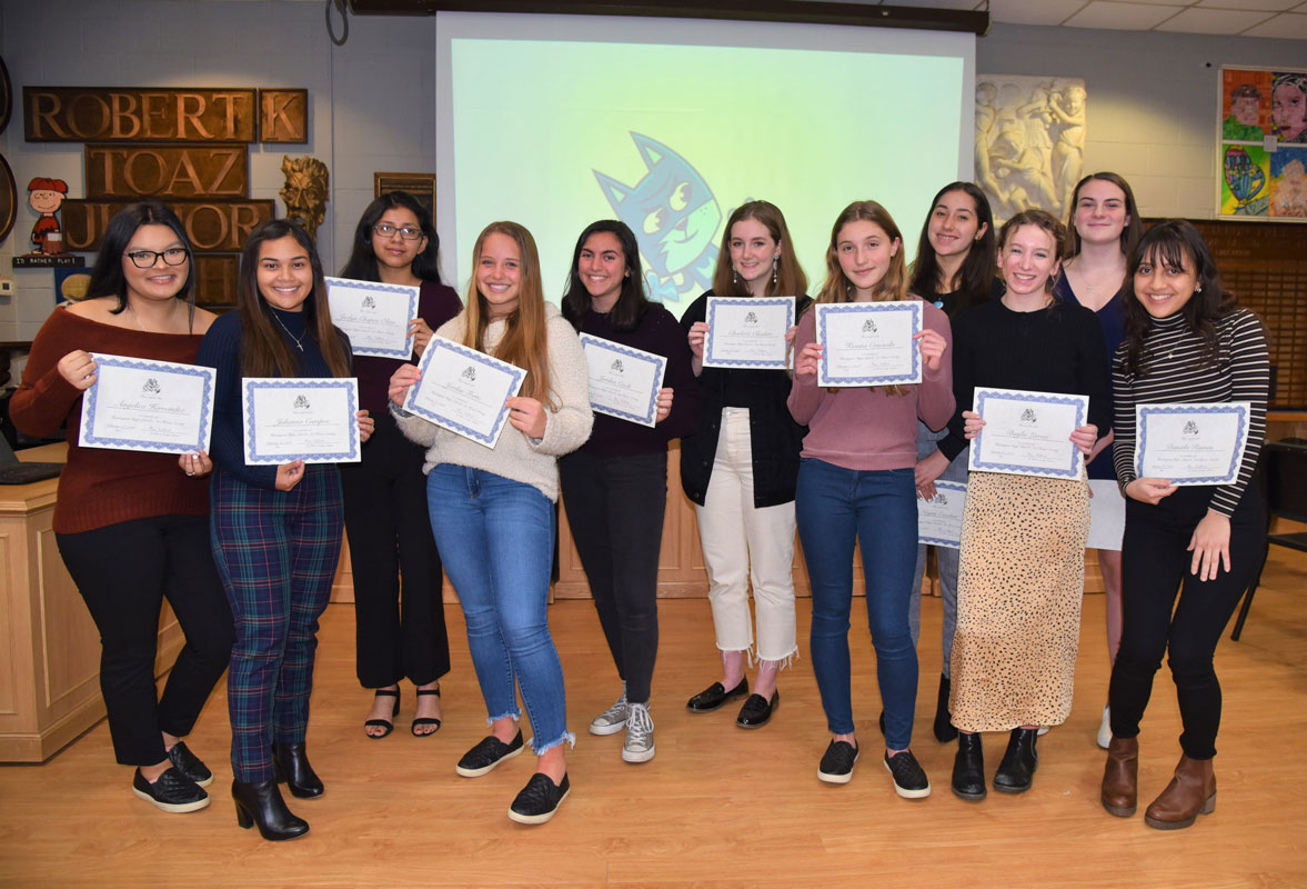 The newest members of Huntington High School's Art Honor Society.