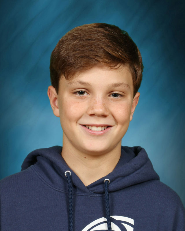 Eighth grader Thomas Girimonti averaged nine points per game for the Finley basketball team.