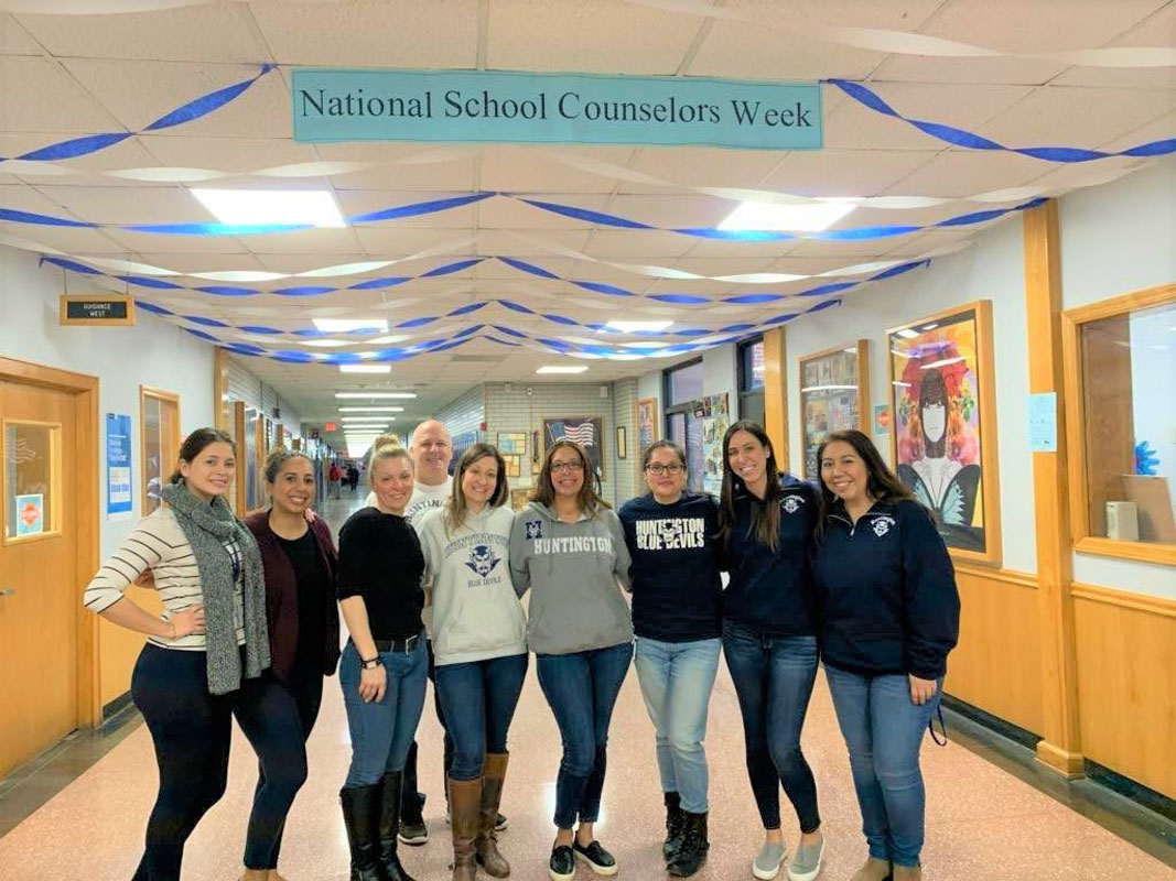 Huntington school counselors work hard to help students.