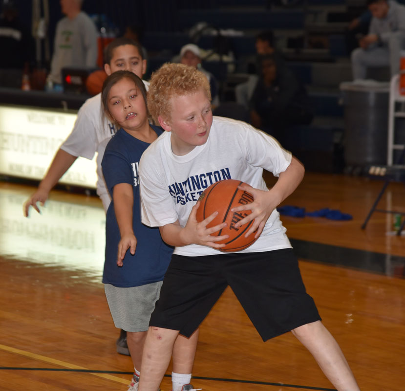 The action was fierce on the court 