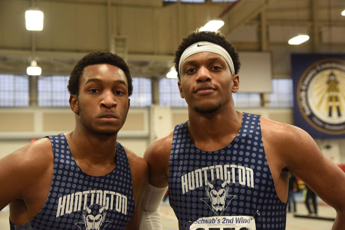 Blue Devil track stars Anthony Joseph and Tyriek Mays-McKoy 