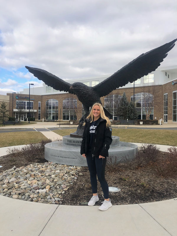 Alex Gerbavsits on the Monmouth University campus.