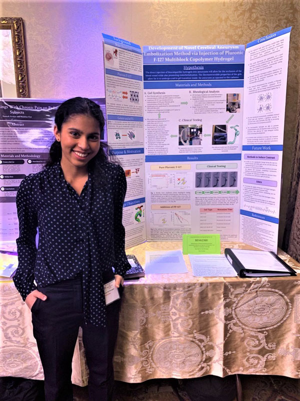 Huntington senior Diya Rai-Gersappe's research project is vying in the LISEF contest 