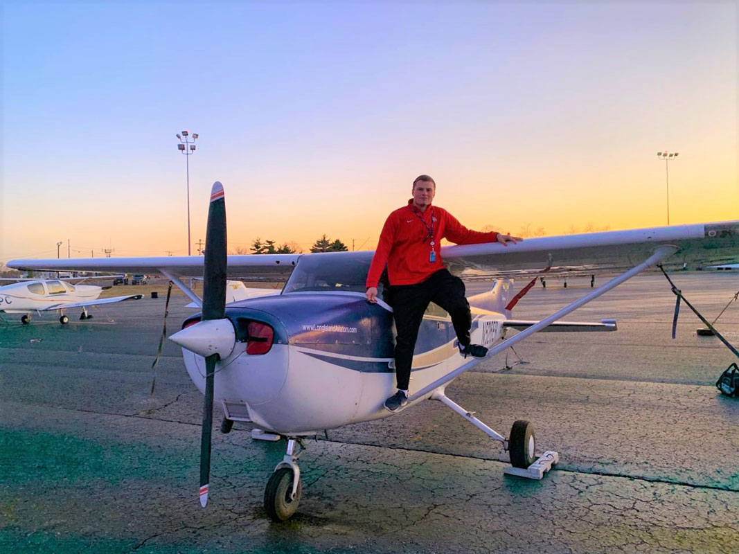 Chas Forte loves to fly over Long Island.