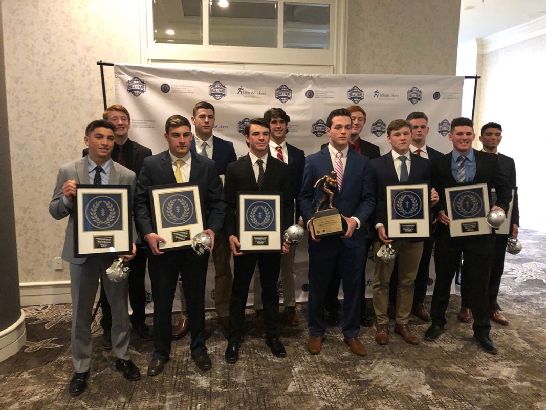 Jon Koumas (back row third from left) with fellow Suffolk Golden Eleven Award recipients.