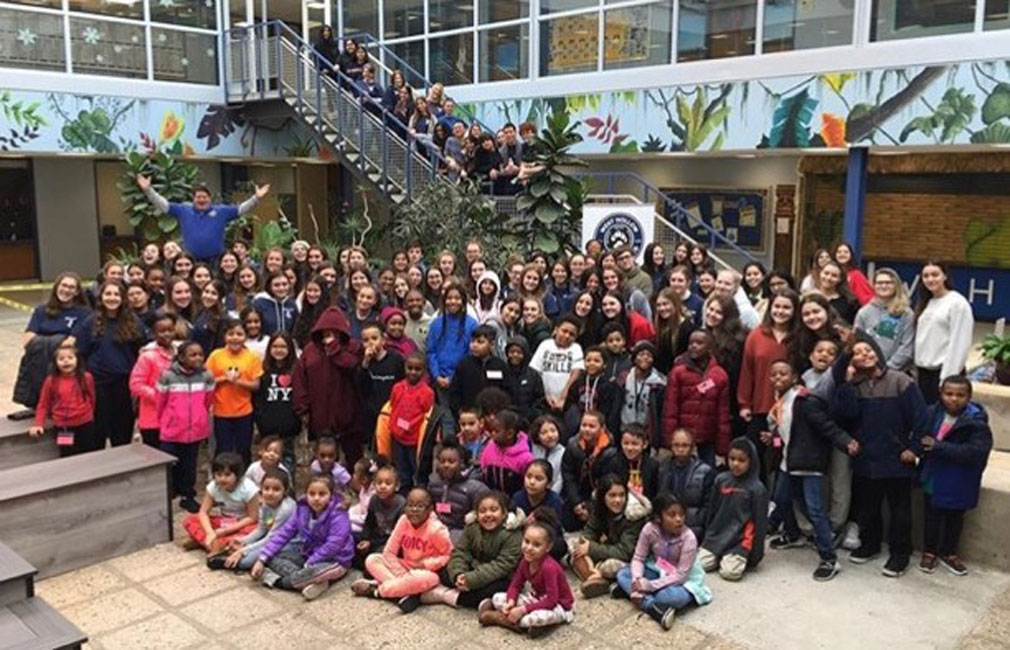 The Key Clubbers and the children who participated in this year's Target tour.