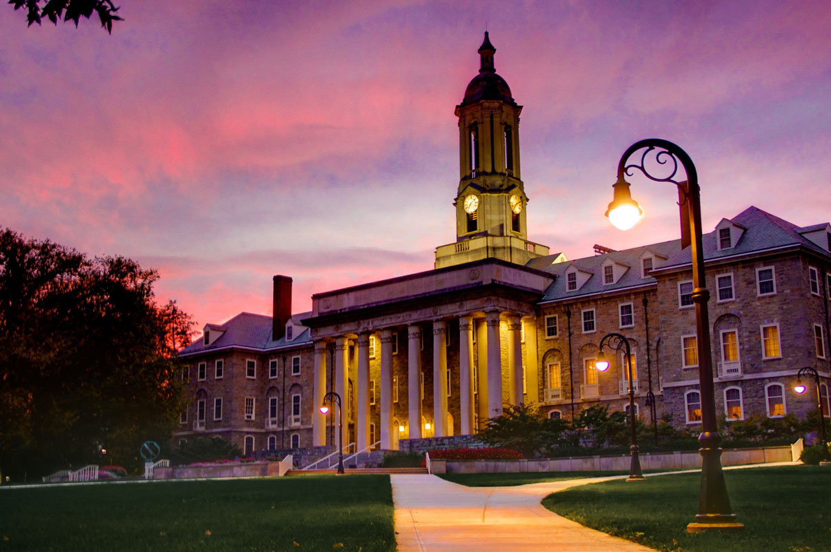 Old Main at sunset this evening