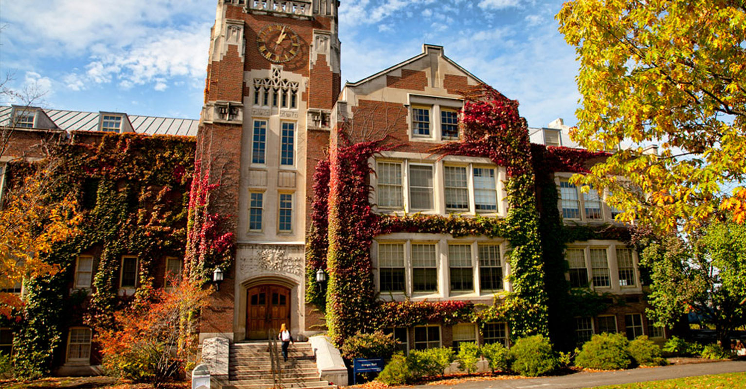 SUNY Geneseo's campus is full of beautiful architecture.