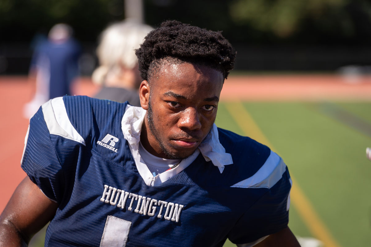 Junior Nasir Youngblood catches his breath. (Darin Reed photo.)