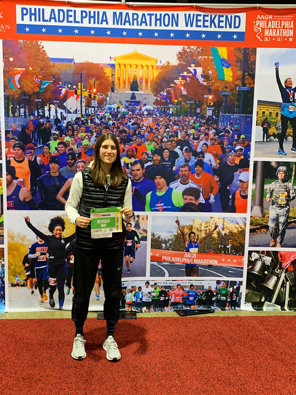 Alyssa Salese broke the three hour barrier at November's Philadelphia Marathon.