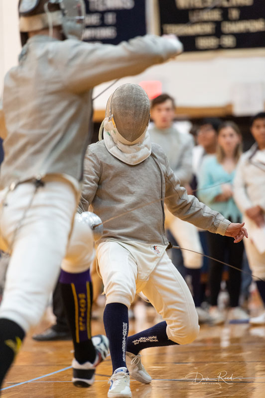 The Huntington fencing was sharp at the Alan Kuver Memorial Relay. (Darin Reed photo)