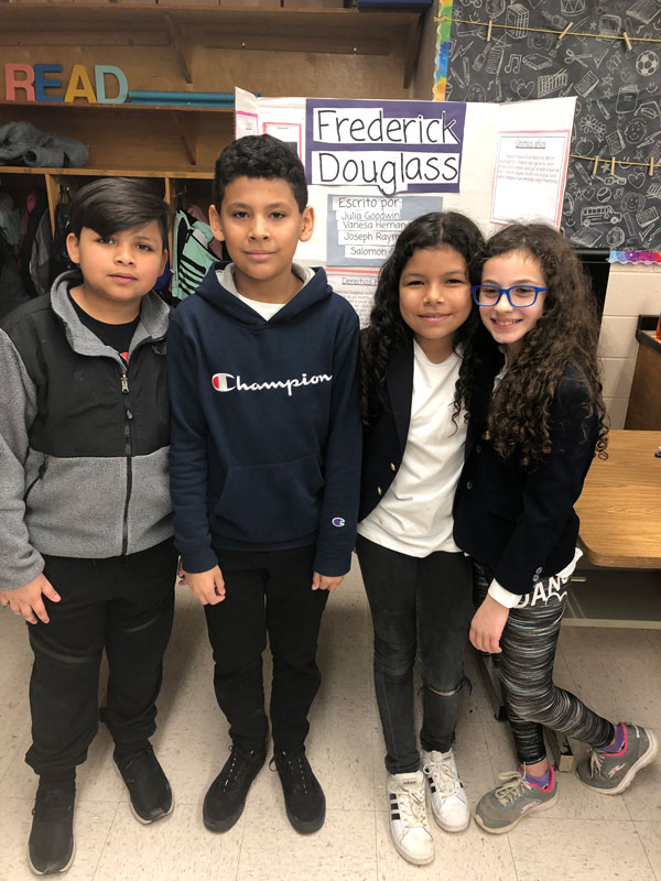 Woodhull dual language students studied famous Americans and dressed the part 