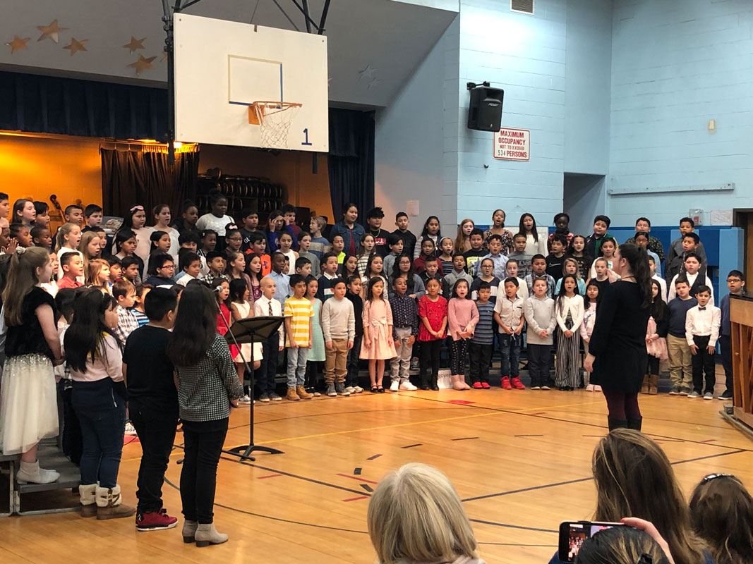 The fourth grade musical informances were a hit at Woodhull School.